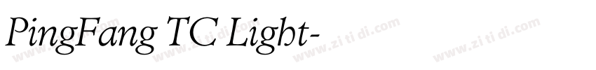 PingFang TC Light字体转换